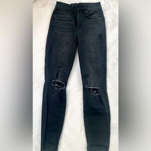 Black Good American Good Legs Crop